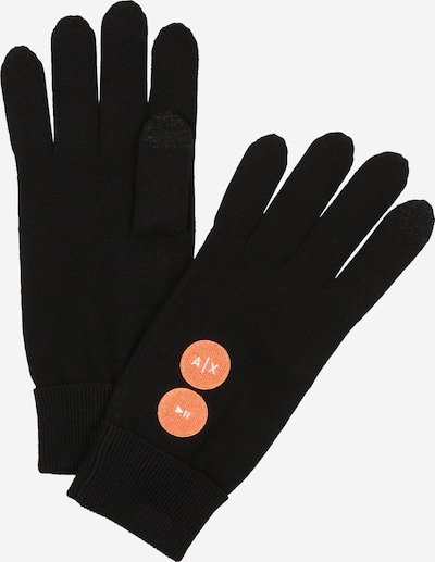 ARMANI EXCHANGE Fingerhandschuhe in orange / schwarz / weiß, Produktansicht