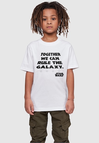 ABSOLUTE CULT Shirt 'Star Wars - Together We Can Rule The Galaxy' in White: front