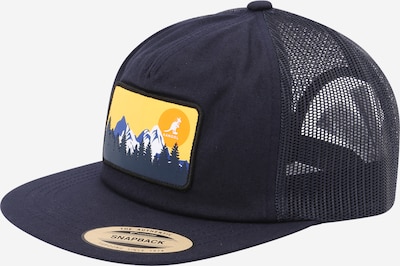 Kepurė iš KANGOL, spalva – tamsiai mėlyna / safyro / geltona / balta, Prekių apžvalga