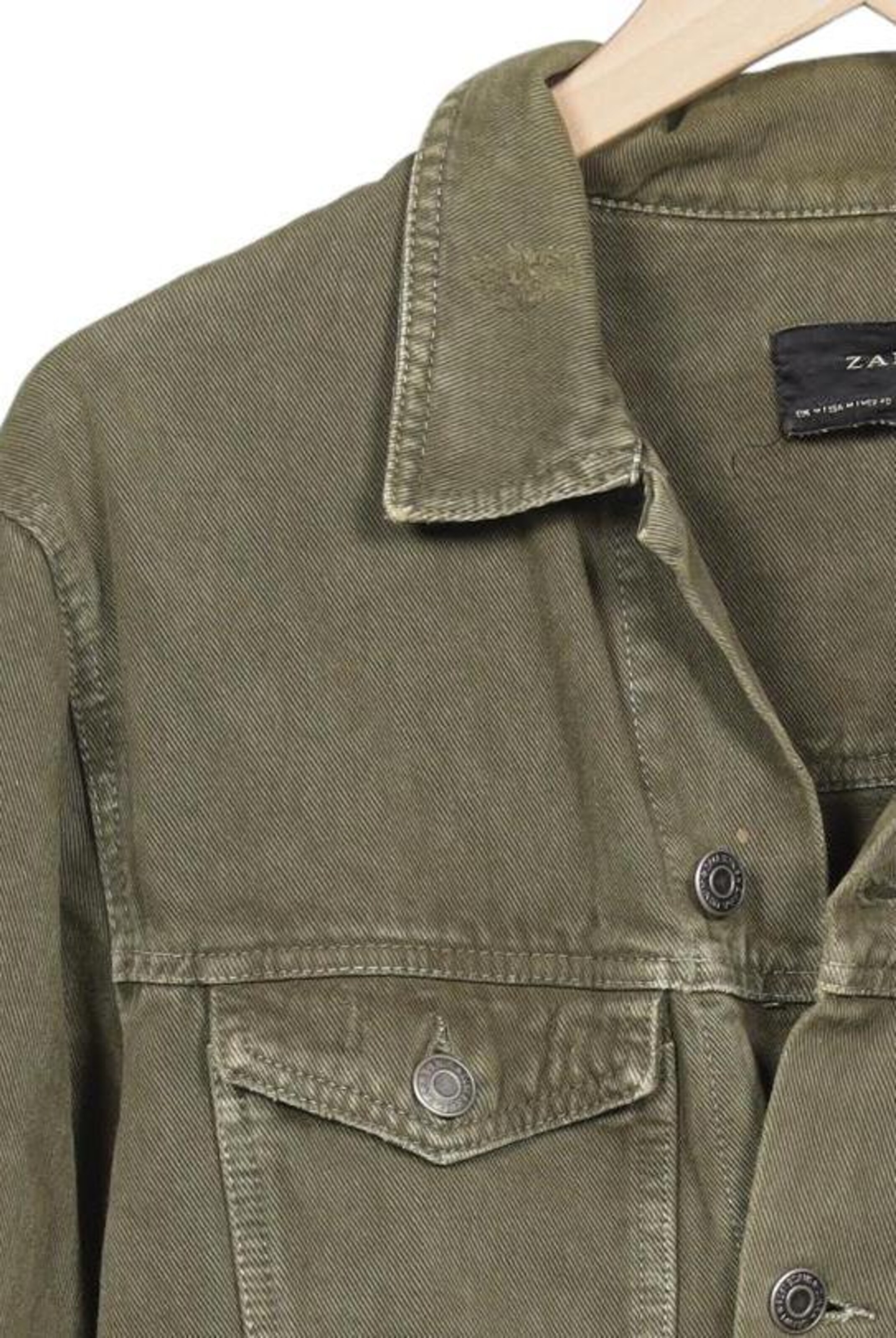 ZARA Jacket & Coat in M in Green