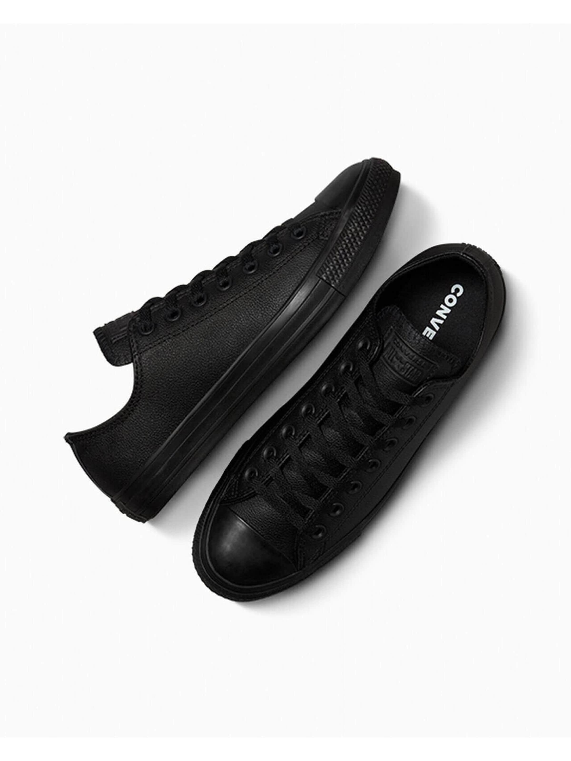 CONVERSE Sneakers laag 'Converse Chuck Taylor Ox Leather' in Zwart