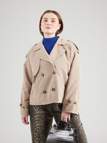 Giacca di mezza stagione 'Chloe' di Vero Moda Curve in beige: frontale