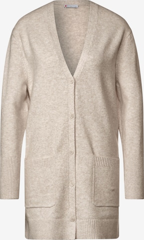 STREET ONE Knit Cardigan in Beige: front