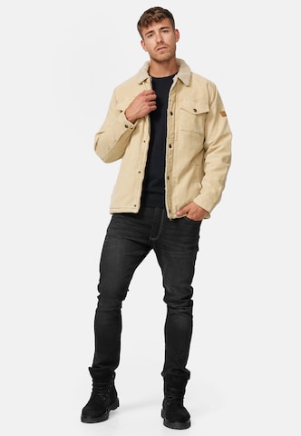 INDICODE JEANS Between-Season Jacket 'Tonni' in Beige