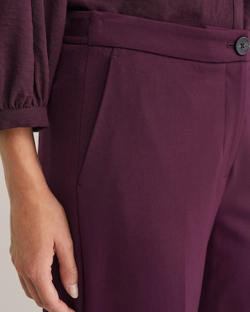WE Fashion Široke hlačnice Hlače na rob | vijolična barva