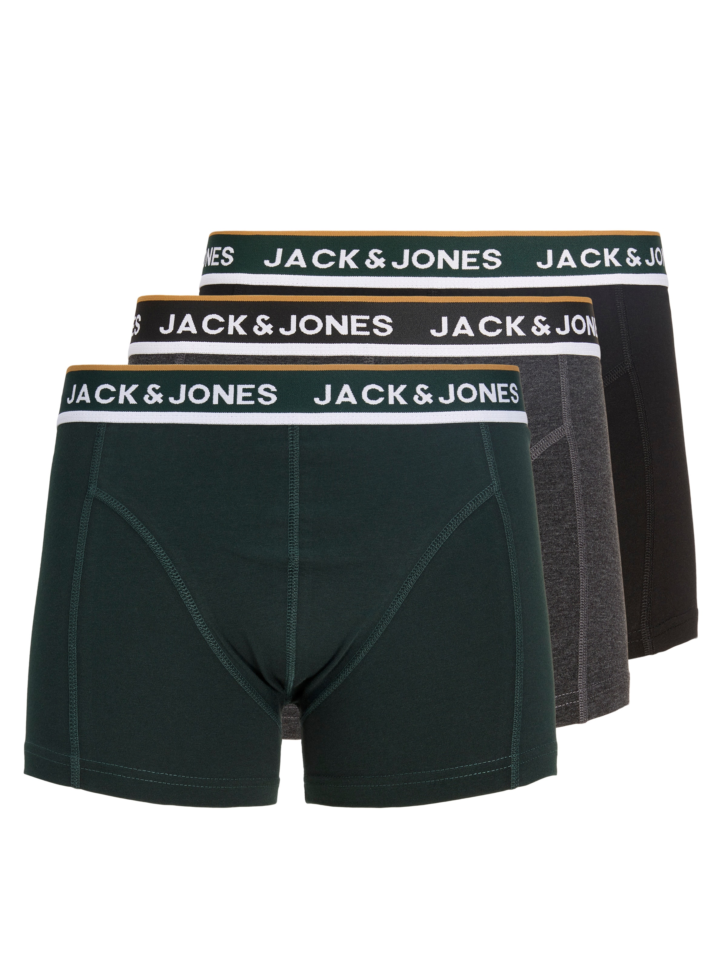 JACK & JONES Bokserishortsit 'JACSWAY' koossa XS värissä tummanharmaa / tummanvihreä / musta / valkoinen, Tuotenäkymä