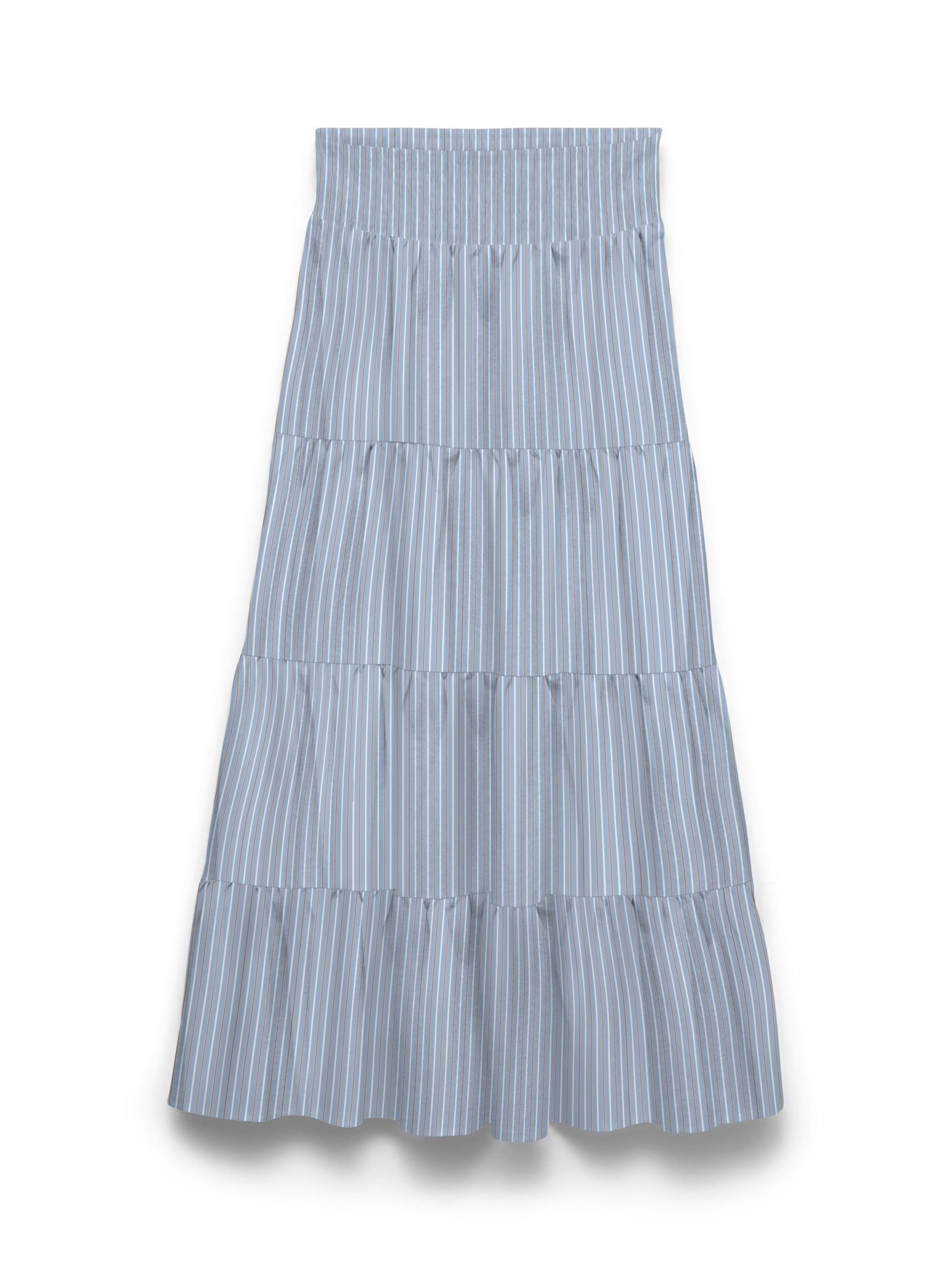 VERO MODA Jupe 'VMLotus' en bleu ciel / taupe / blanc, Vue avec produit