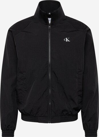 Calvin Klein Jeans Обычный Демисезонная куртка 'HARRINGTON' в Черный: спереди