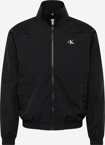 Calvin Klein Jeans Regular Преходно яке 'HARRINGTON' в черно: отпред