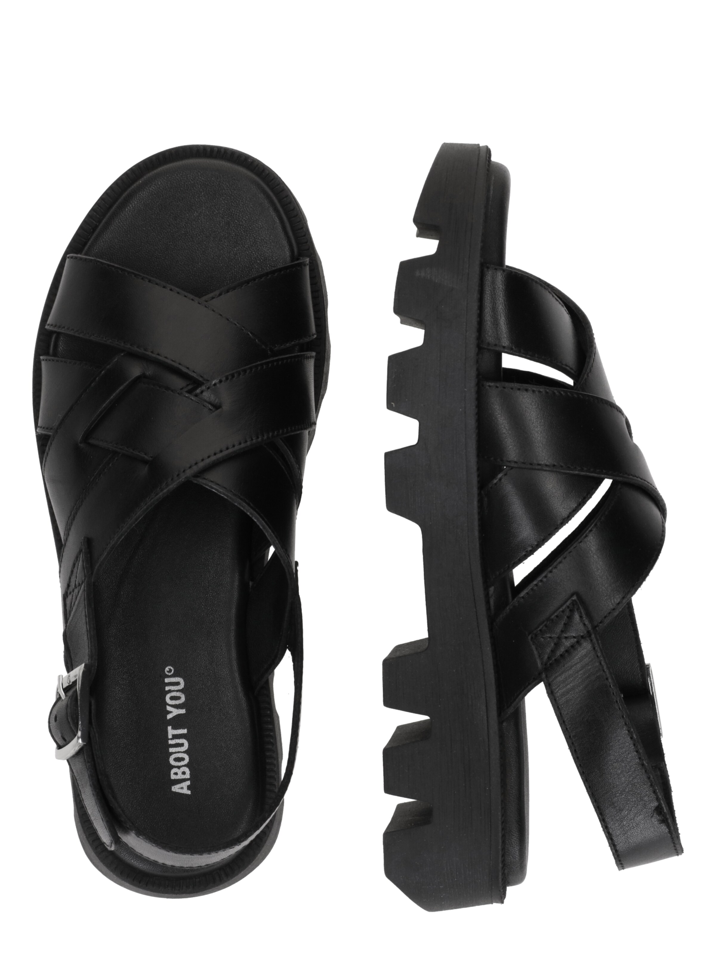 ABOUT YOU Sandals 'Hanna' in Black