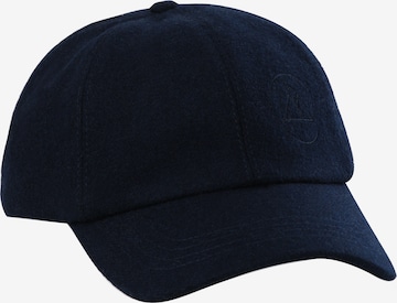 CASH-MERE.CH Kaschmir Cap in Blau: Vorderseite