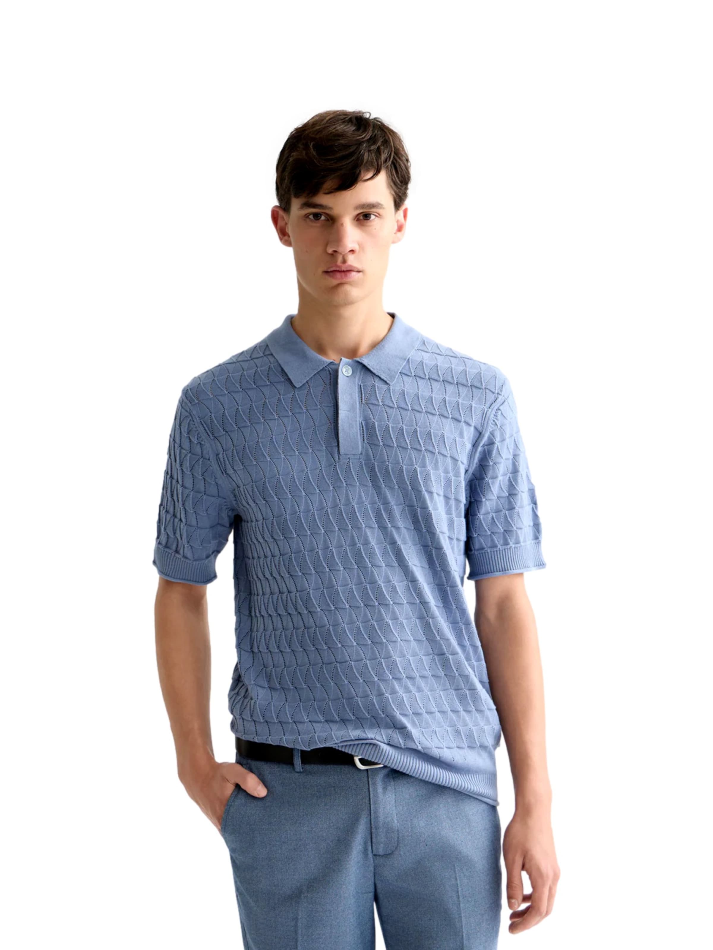 SCOTCH & SODA Poloshirt in Blau: Vorderseite