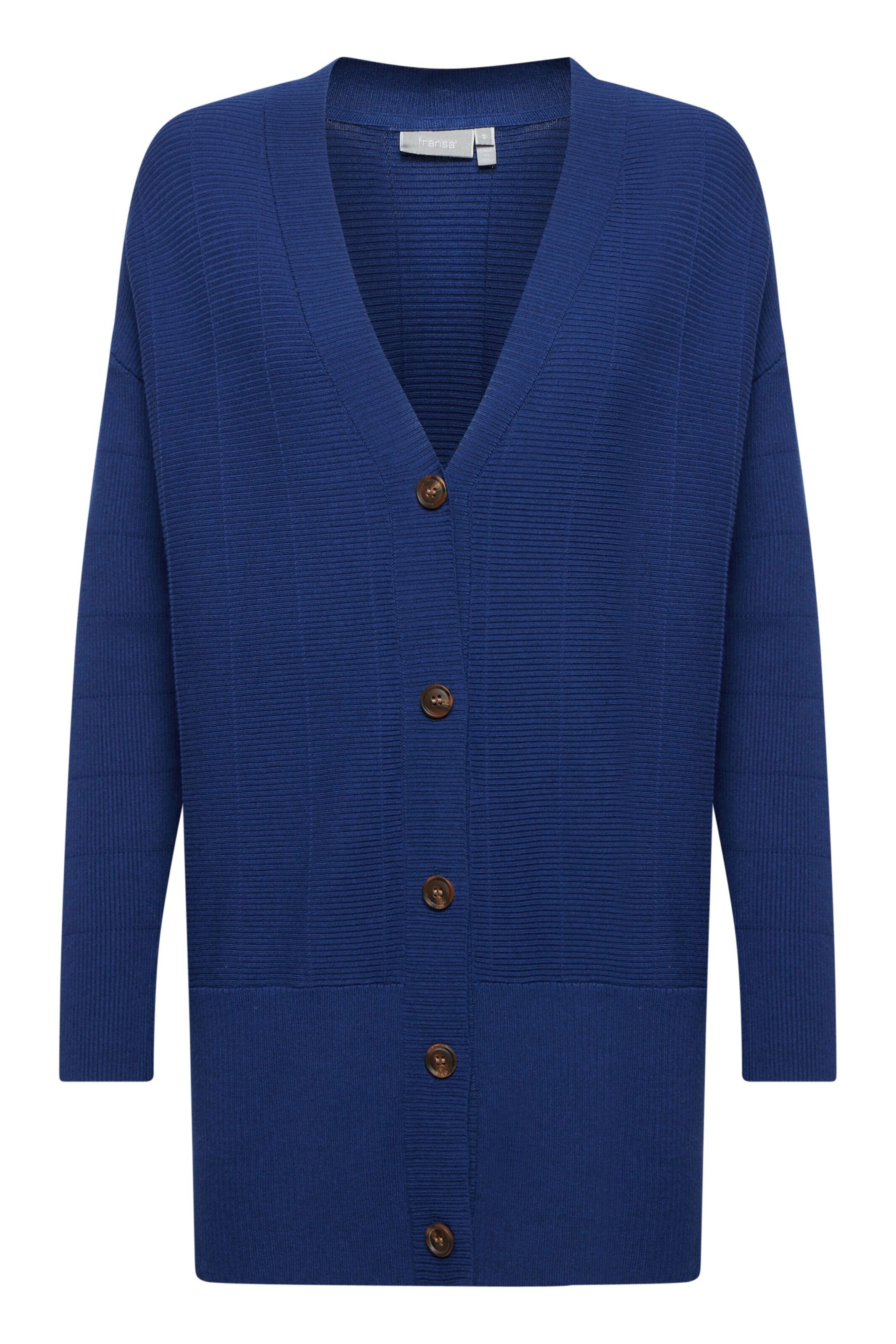 Fransa Knit cardigan 'Visca' in Blue: front