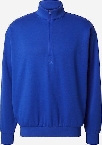 ADIDAS PERFORMANCE Athletic Sweatshirt in Blue: front