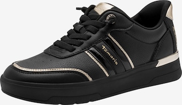 Baskets basses Tamaris en noir : devant