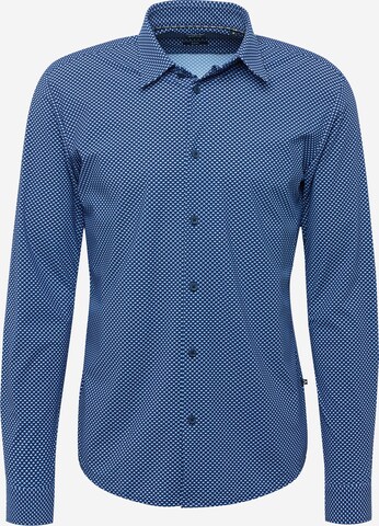 BOSS Slim fit Button Up Shirt 'Roan' in Blue: front
