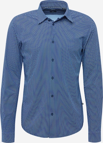 BOSS Black Slim fit Button Up Shirt 'Roan' in Blue: front