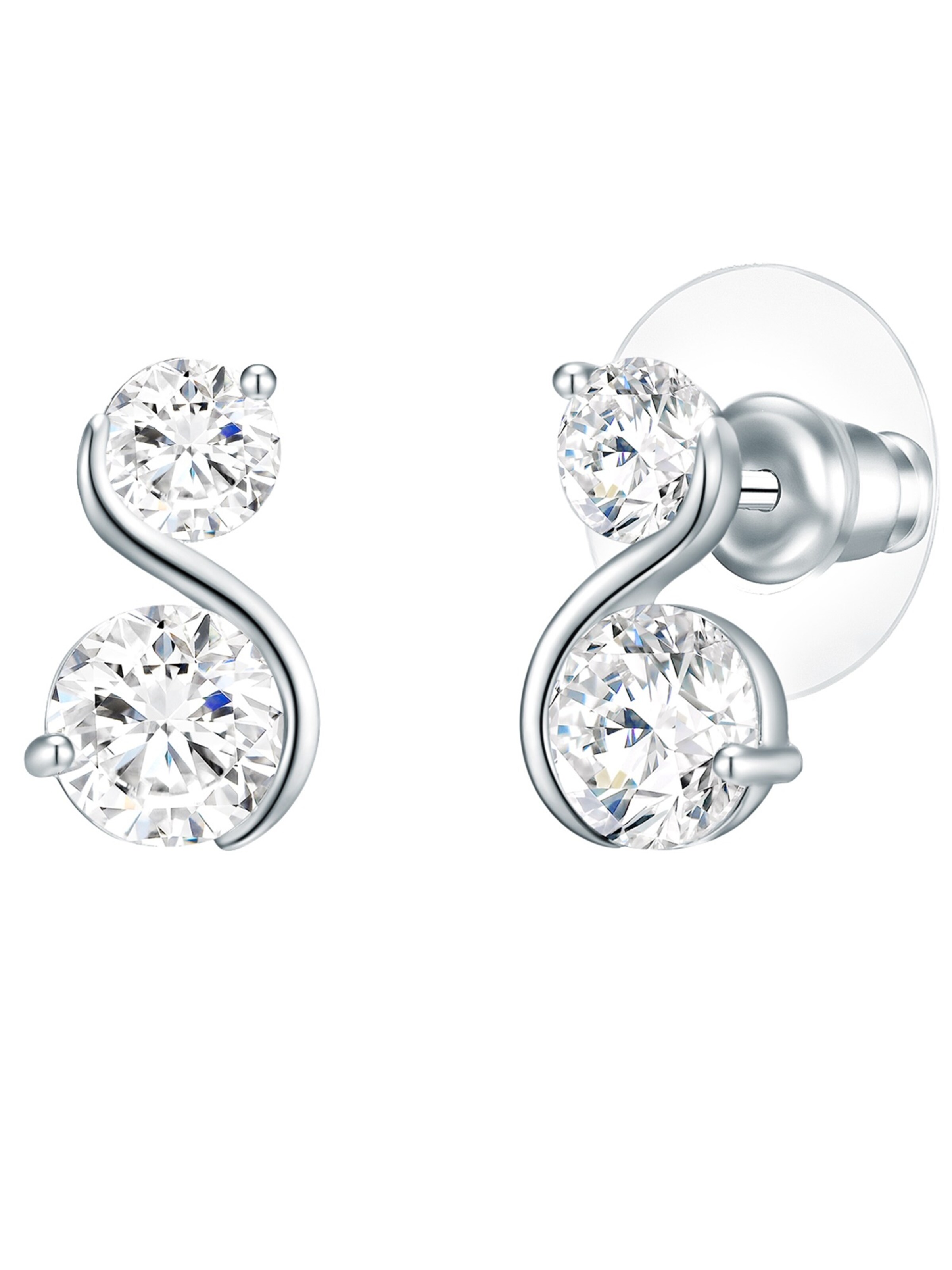 Lulu & Jane Earrings in Silver: front