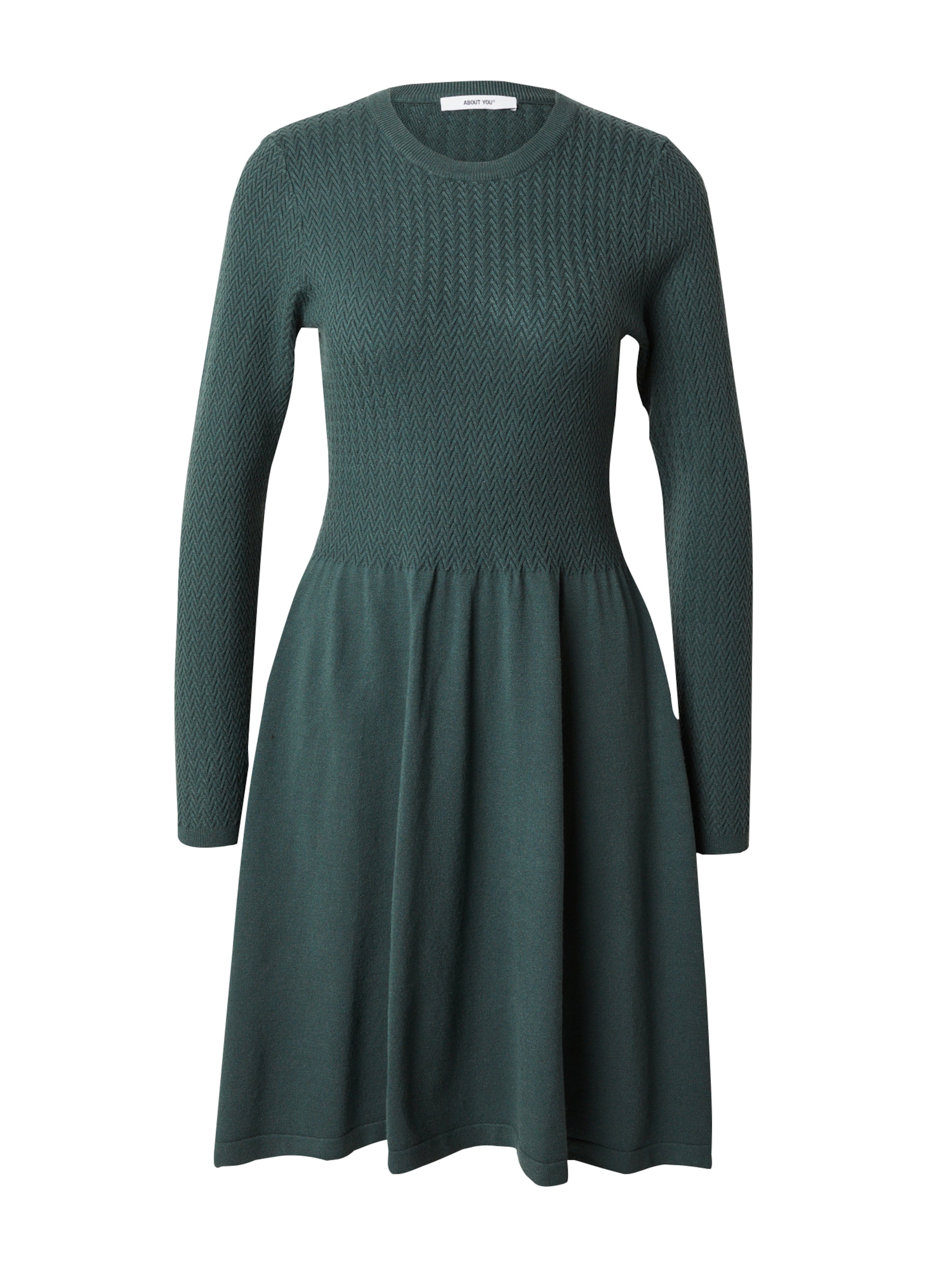 ABOUT YOU Robes en maille 'Claire' en vert foncé, Vue avec produit