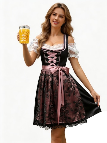 KoJooin Dirndl‌‌‌‌‌‌‌‌ in Schwarz: Vorderseite