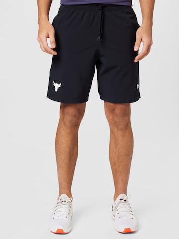 UNDER ARMOUR - Regular Calças de desporto em preto: frente