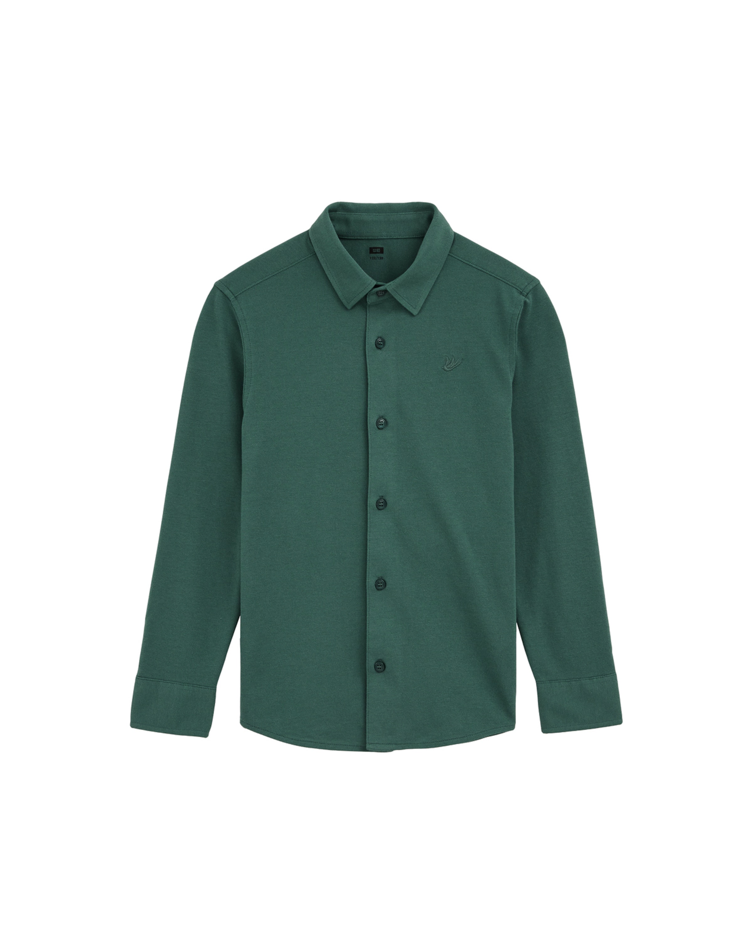 WE Fashion Rovný strih Košeľa - Zelená: predná strana