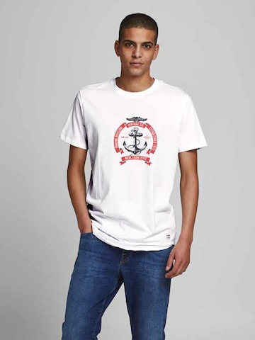 JACK & JONES T-Shirt 'SAILOR' in Weiß: predná strana