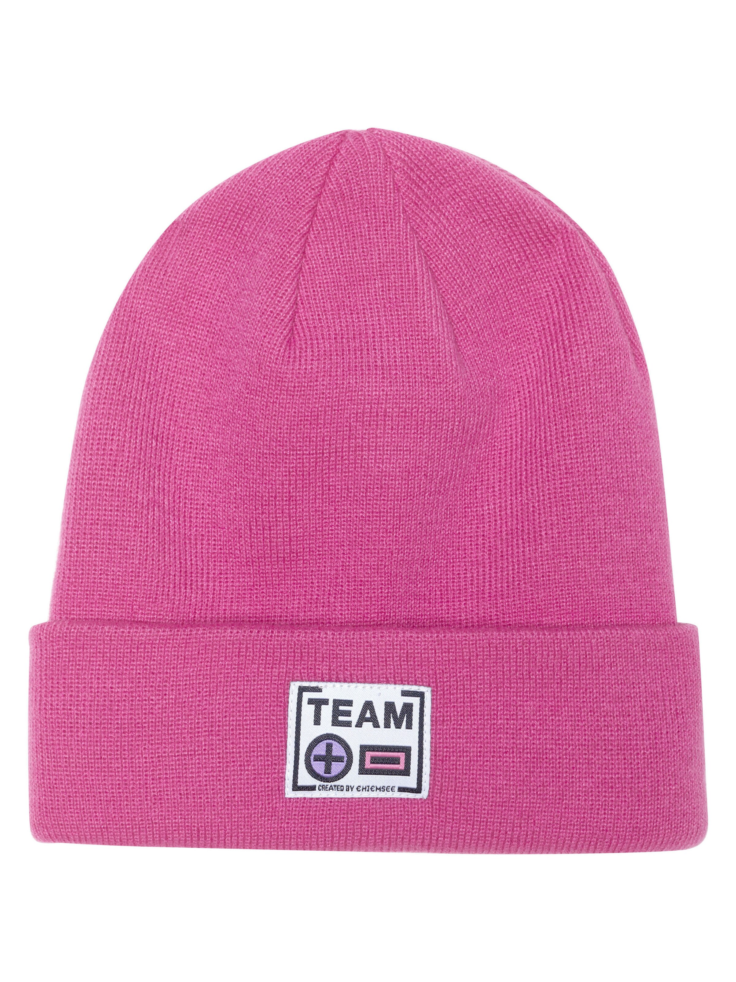CHIEMSEE Beanie ' mit Umschlagbund ' in Pink: Vorderseite
