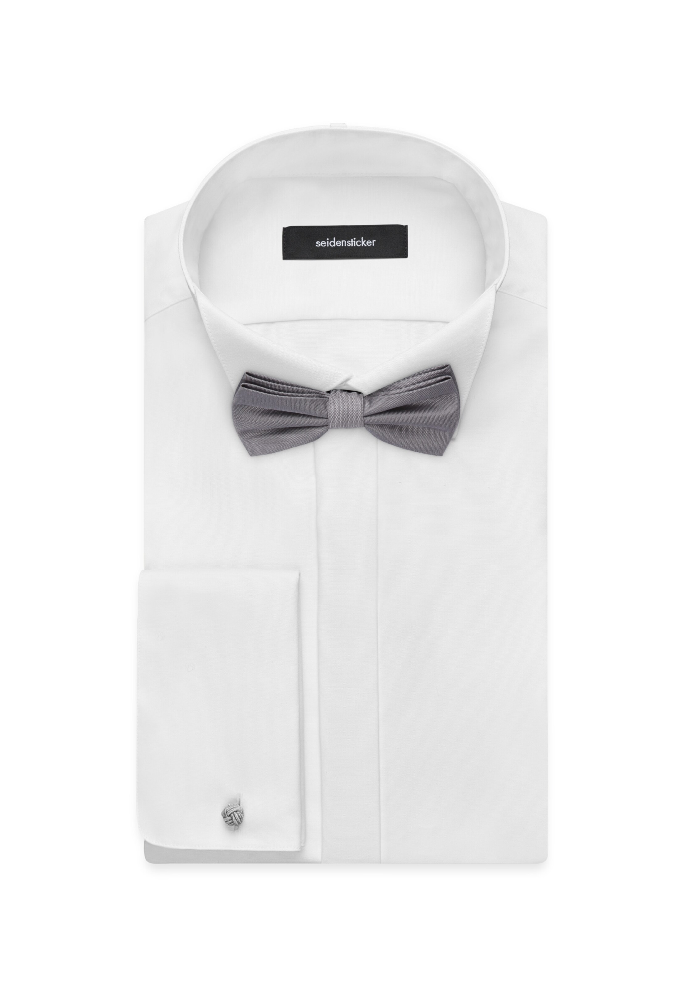 Nœud papillon 'Schwarze Rose' SEIDENSTICKER en gris