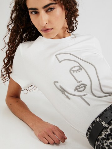 VERO MODA T-Shirt 'VMLINE OLLY' in Weiß