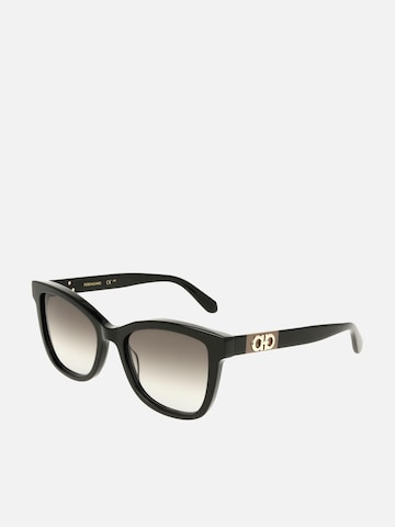 FERRAGAMO - Gafas de sol en negro: frente