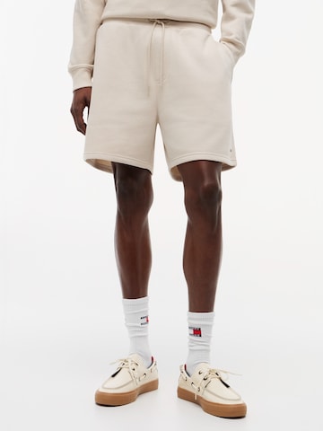 Loosefit Pantalon Tommy Jeans en beige : devant