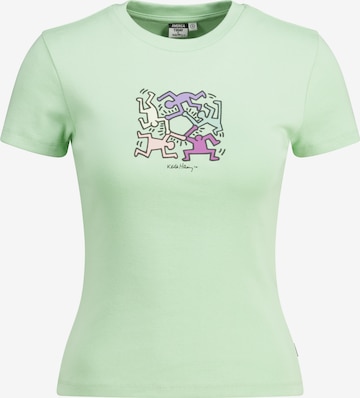 America Today T-shirt in Grün: Vorderseite