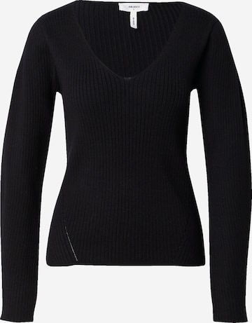 OBJECT Sweter 'PAULA' w kolorze czarny: przód