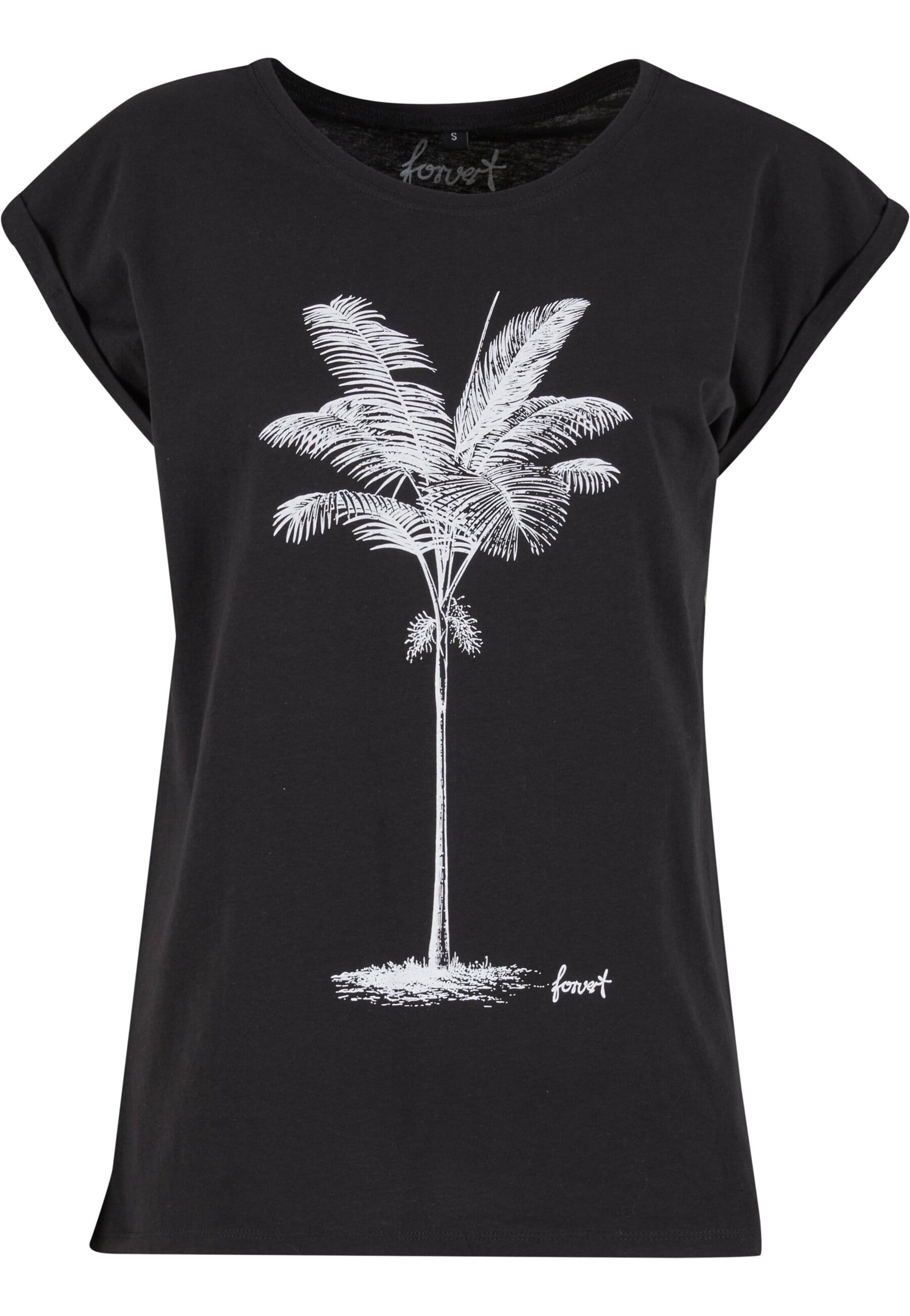 Maglietta 'Fontana' di Forvert in nero: frontale