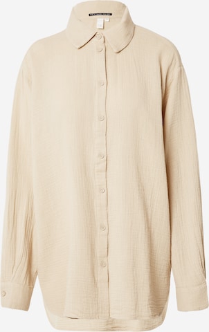 Camicia da donna di QS in beige: frontale