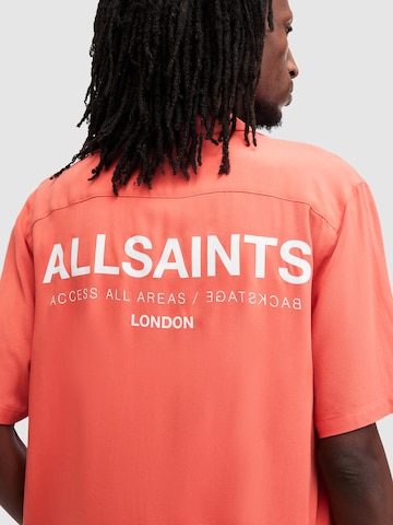 AllSaints Regular fit Button Up Shirt 'ACCESS' in Orange