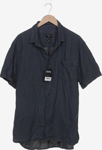 QUIKSILVER Button Up Shirt in XXL in Blue: front
