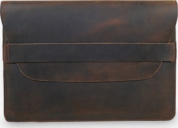 Buckle & Seam Laptop Bag 'Terra' in Brown: front