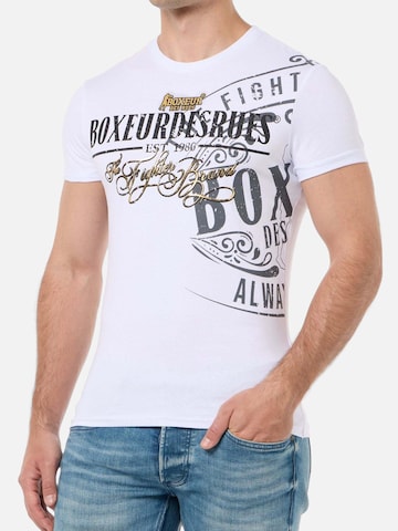 Boxeur des Rues Shirt 'Printed Round Neck T-Shirt' in Weiß