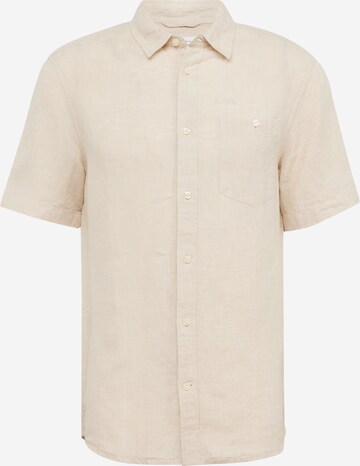 KnowledgeCotton Apparel Regular Fit Hemd in Beige: predná strana