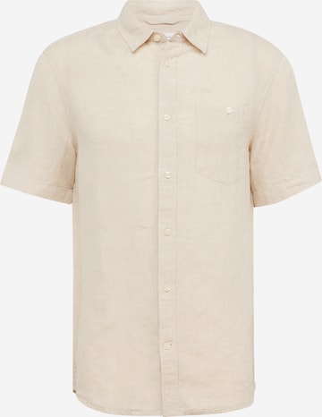 Coupe regular Chemise KnowledgeCotton Apparel en beige : devant