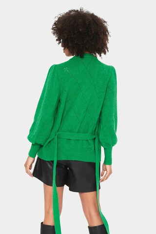SAINT TROPEZ Knit Cardigan 'NanettSZ' in Green