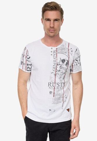 Rusty Neal T-Shirt in Weiß: predná strana