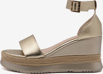 Alviero Martini Sandale in Gold: Vorderseite