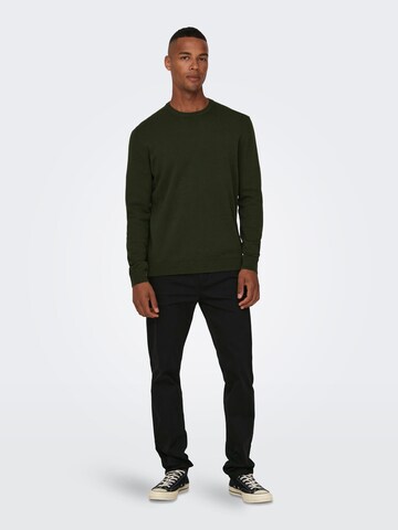 Only & Sons Regular Fit Pullover 'Alex' i grøn