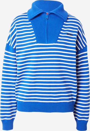 Derbe Pullover in blau / weiß, Produktansicht