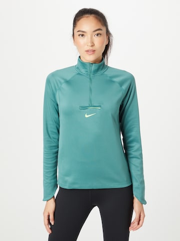 NIKE Funkcionalna majica | zelena barva: sprednja stran