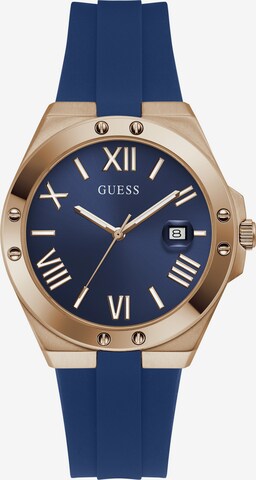 GUESS Analoog horloge 'PERSPECTIVE' in Blauw: voorkant