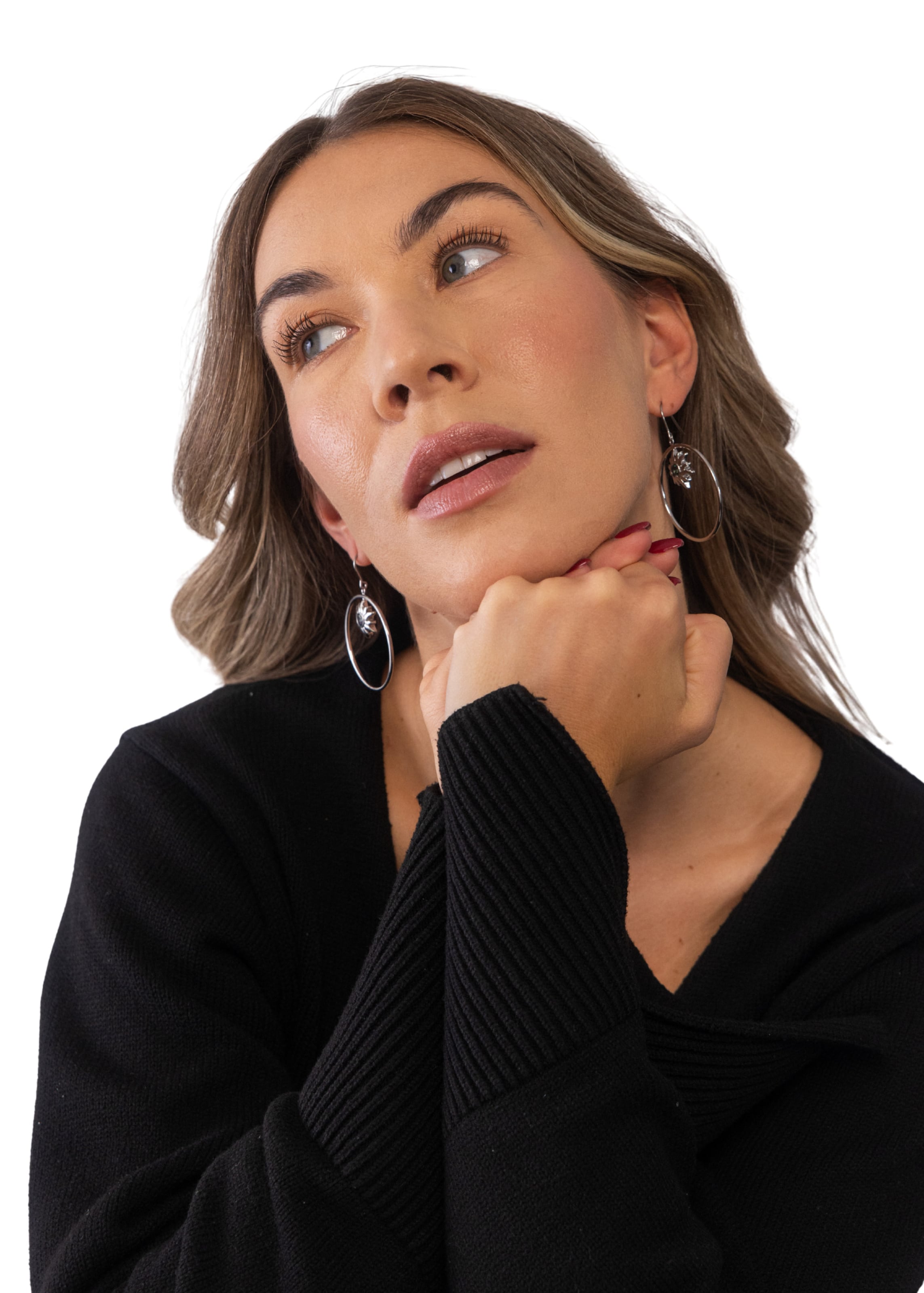 PURELEI Earrings 'Luana' in Silver: front